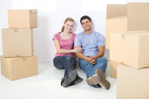 Bulky furniture prepared for careful loading