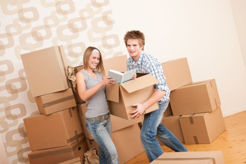 Loading furniture into a removals van near Canonbury homes