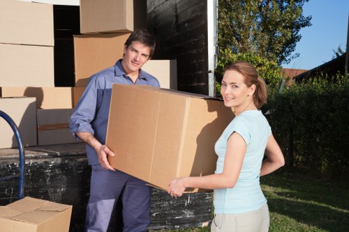 Team preparing an office move with careful labelling and access planning